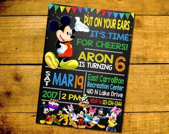 DIGITAL FILE - Mickey Mouse Invitation - Mickey Mouse Birthday Invitation - Mickey Mouse Birthday Party - Mickey Mouse Printables