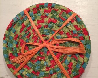 Lovely orange and green coasters for your home