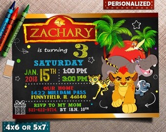 Lion Guard Invitation, Lion Guard Birthday, Lion Guard Birthday Invitation, Lion Guard tags, Lion Guard Printable, Lion Guard Invite. Lion