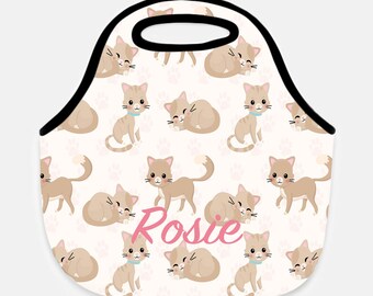 Cat lunchbox, Lunchbox, Lunch bag, Lunch tote, Personalized lunch box, Children's lunchbox, Adult lunchbox, Insulated lunch bag, Kittens
