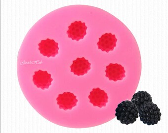 Blackberry Mold - Berry Mold - Mini Small Silicone Raspberries Mold 3D Fruit for Cake Chocolate Fondant Bulk Candy Jelly Plaster Fimo Mold