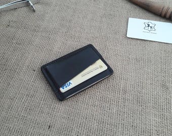 Leather card holder wallet Leather wallet Front pocket wallet Small wallet Card holder leather Card case Credit card case business card