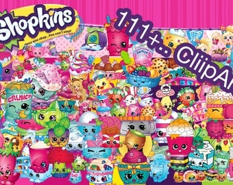 111+.. Shopkins ClipArt - Digital , PNG, image, picture, oil painting, drawing,llustration, art , birthday,handicraft 300 DPI, 300 PPI