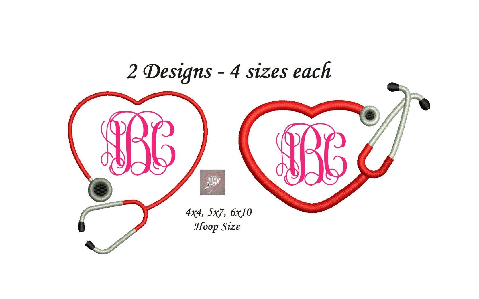Medical Embroidery Design 2 designs instant download 4