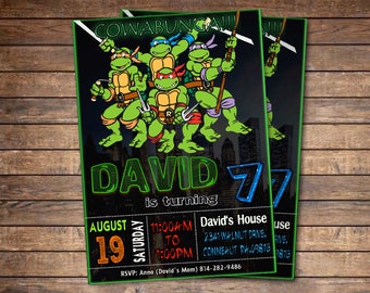 Ninja Turtles Invitation / Ninja Turtles Birthday / Ninja Turtles Invite / Ninja Turtles Party / Ninja Turtles Birthday Invitation / Ninja