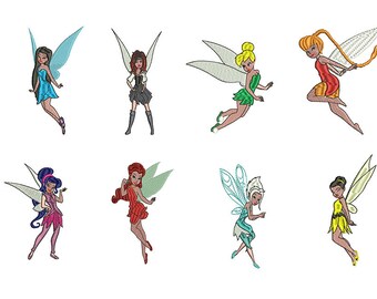 Tinkerbell Embroidery Design, 8 Fairy Embroidery Design, Disney Fairy Embroidery Design, Baby Embroidery Design, Girl embroidery design, Set