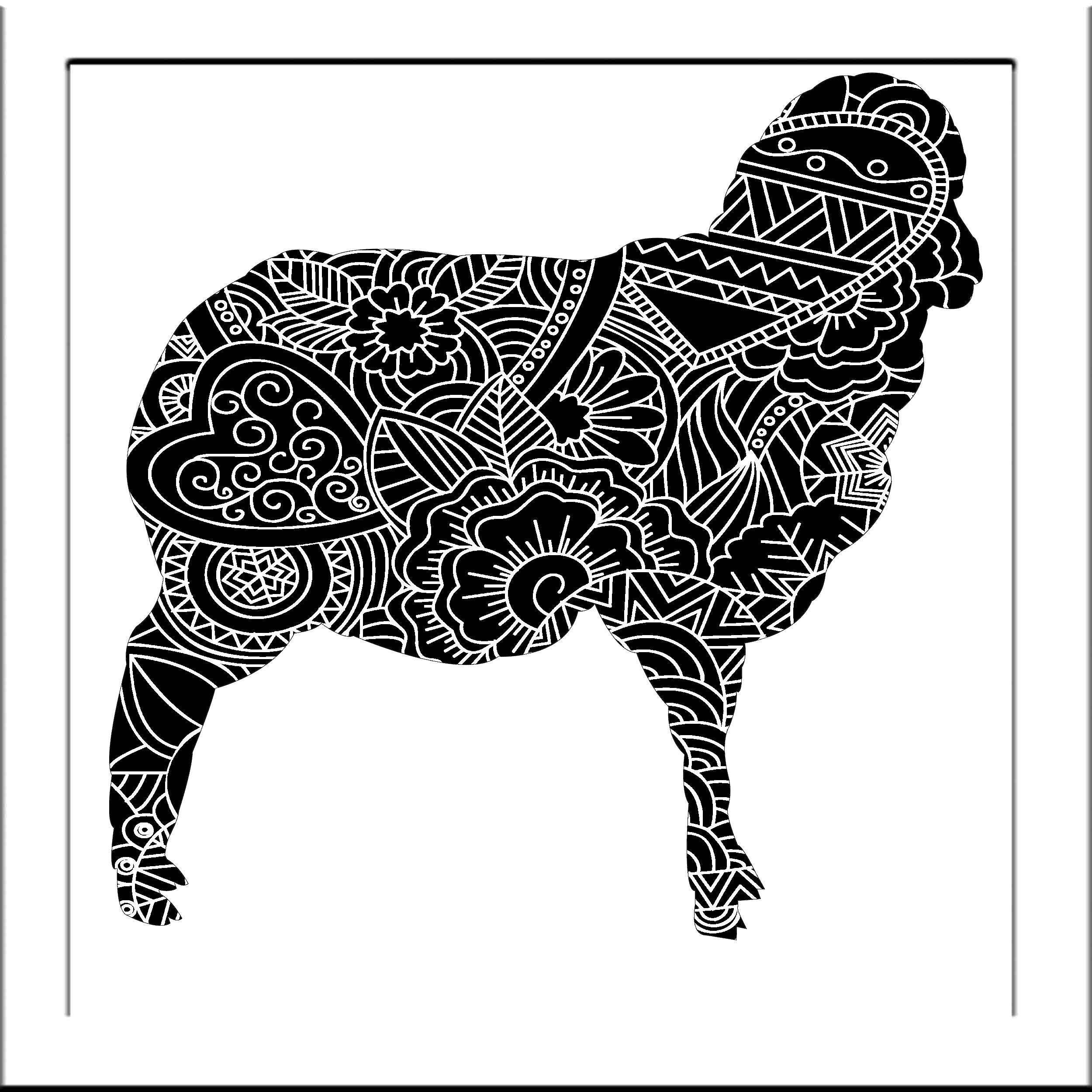 Download Sheep Papercut Template - Svg Paper Cut Templates Stencil ...