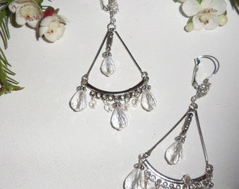 EEC5ASCRY Antique Silver Elisa Stud Earrings Crystal main image 0