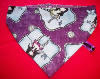 Bandana print fabric baby girl bib