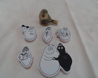 set of 5 foam stamps and rubber candy shop theme