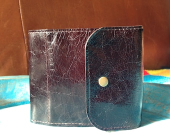 Man leather wallet / card, ID holder, coin purse / handmade