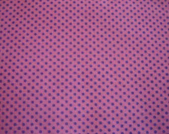 PATCHWORK cotton fabric pink & purple ¤ 50 X 57 CM