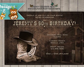 Cowboy Invitations For Adults 10