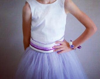 Wedding: tulle purple bridesmaid dress bridesmaid