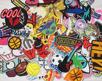 Iron on patch, patch set