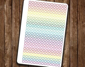 List Planner Sticker, Mini Square Dots, Die Cut Sticker, Mini Planner Sticker, Checklist Sticker, Planner Stickers, Pocket Planner