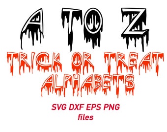 halloween font svg, halloween letters, halloween alphabet, trick or treat font, decal, font cut files, stencil, vector, monogram
