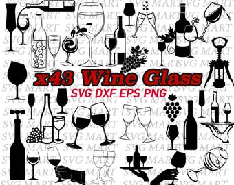 wine svg, wine glass, wine bottle, decal, vinyl, stencil, silhouette, png, eps, dxf, vector, line art, clipart