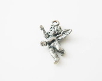 1 x 22mm (l373) Angel silver plated charm
