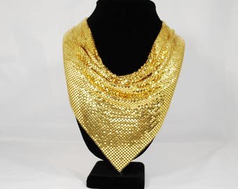 Vintage Whiting & Davis Gold Mesh Necklace