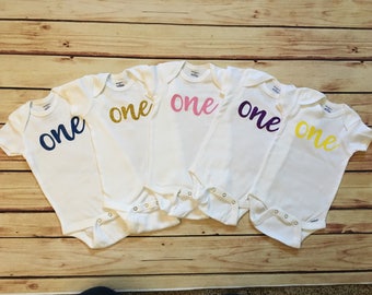 One Birthday Onesie/1st Birthday Onesie/First Birthday Onesie/Turning 1/Birthday Bodysuit/Turning One/Birthday Outfit