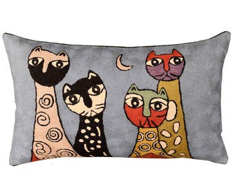 picasso cat pillow