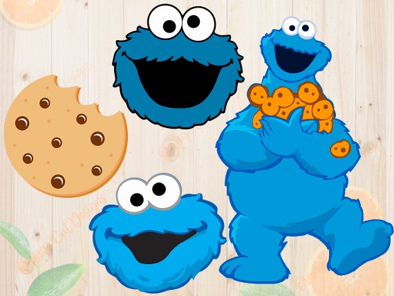 Cookie Monster Svg Cookie monster Dxf Eps & Png Cutfiles