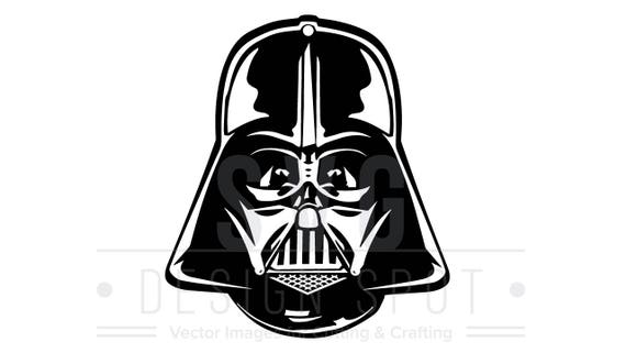 darth vader head front svg dxf eps png