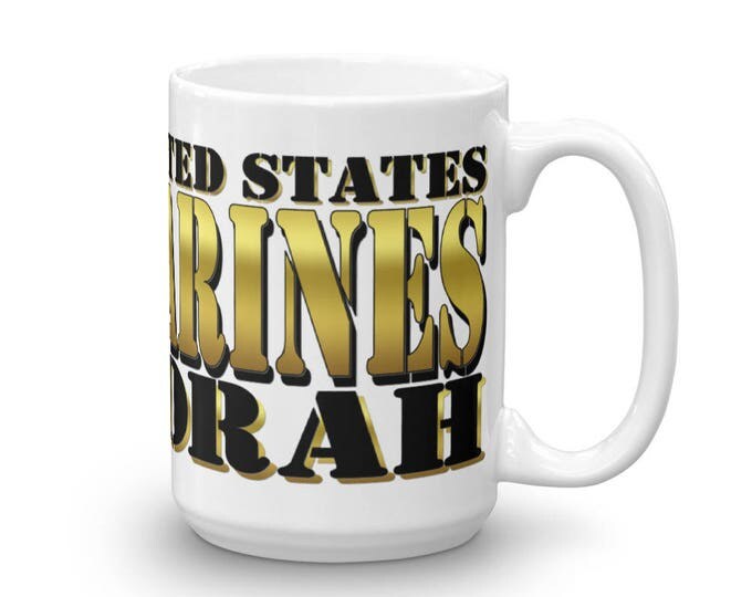 Marine Mug, Military Man Mug, Proud Marine Mug, Oorah, Unique, Cool, Military, Design, Gift Ideas, America, Patriotic, Support Our Troops