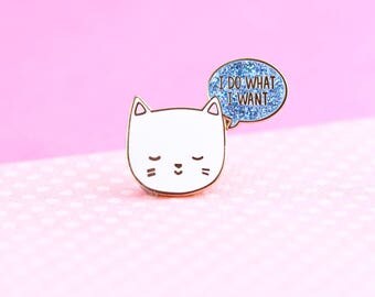 Cute Cat Enamel Lapel Pin, cute enamel pin hat badge