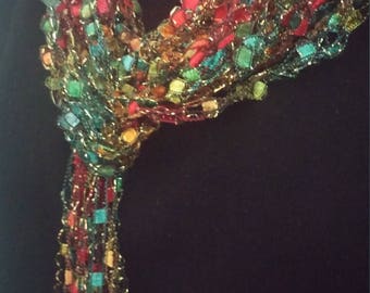 Multi-Strand Trellis Ribbon Scarflette