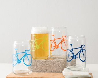 VITAL BICYCLE GLASSWARE screen printed bike can glasses