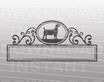 Show Goat Mailbox Nameplate SVG File,Livestock svg,Boer goat svg -Commercial & Personal Use- Vector Art for Cricut,Silhouette,HTV Vinyl