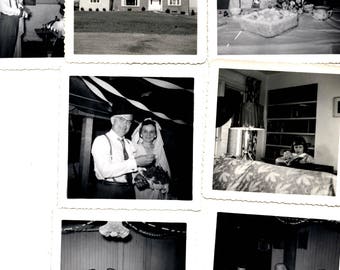 Vintage Photo lot of 2nd wedding photos snapshots grandma & grandpa baby and more