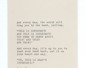 Typewriter Quote by Iain Thomas - This Is Important