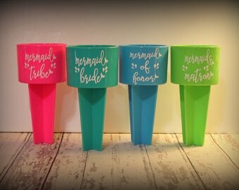 Mermaid Tribe Personalized Beach Spiker... Great for bachelorette parties, bridesmaids, birthday parties, girls weekends and vacations...