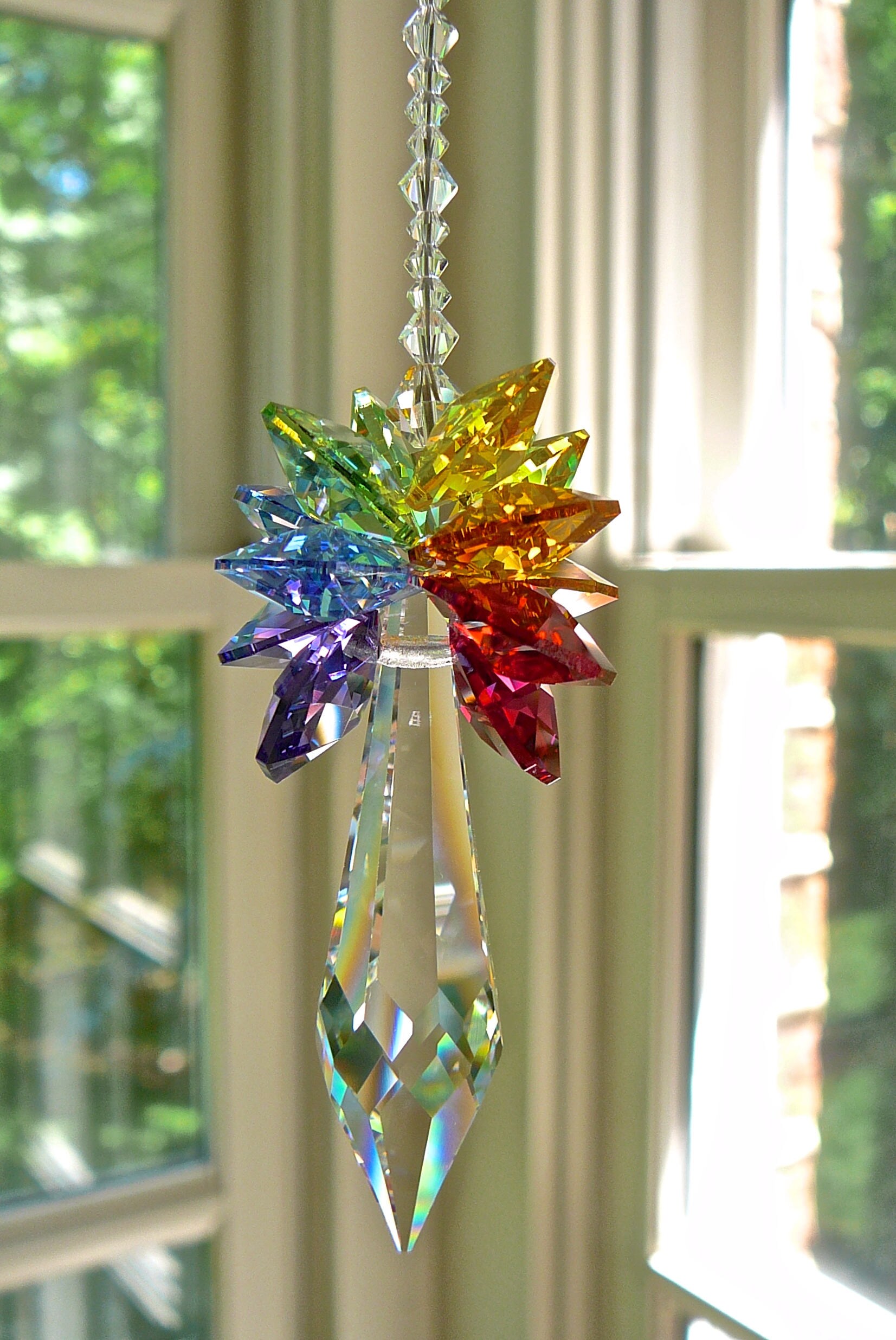 Handmade Suncatcher All Swarovski Crystal 50mm Pendant