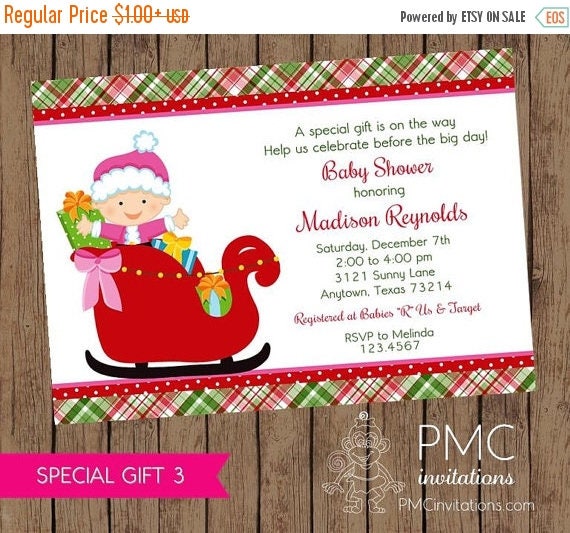 sale christmas baby shower invitations 1 00 each with sale christmas baby shower invitations 1 00 each with