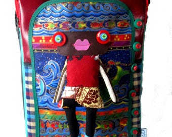 Big bag shoulder strap, bag original, unique bag, Bag siren, bag laurel burch