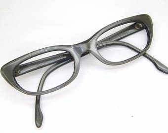 Vintage Gray Cat Eye Glasses Eyeglasses Sunglasses Frame Art Craft