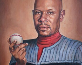 Captain Sisko - Star Trek Deep Space Nine fine art print - Benjamin Sisko Portrait Painting - Avery Brooks - 5x7 8x10 11x14