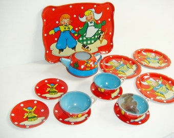Gretchen Childrens Metal Tea Set - Ohio Art