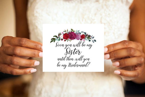  Sister In Law Card Ask Bridesmaid Bridesmaid Proposal 