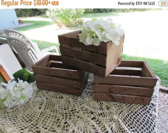 PICK ME SALE Rustic Wood Crates planter box wedding reception decorations mason jar vase centerpiece wood reclaimed country wedding decorati