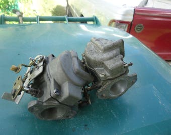 Vintage 1976 Evinrude Carburetors Off 55 hp Outboard Motor Not Tested Parts Only