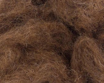 Corriedale Bulky Wool Roving - Deer - 4 ounces