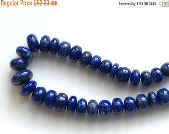 ON SALE 55% Lapis Lazuli Beads, Blue Lapis Lazuli Plain Rondelle Beads, Lapis Rondelles, Lapis Lazuli Necklace 7-15mm, 4 Inch Strand, 14 Pcs