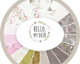 SALE 10% Off - Fat Quarter Bundle - HELLO MY Deer - Camelot Cotton Fabrics - 18 fat quarters