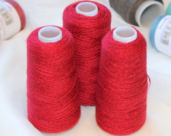 Fine wool lace weight yarn or "Smoothy" on cone