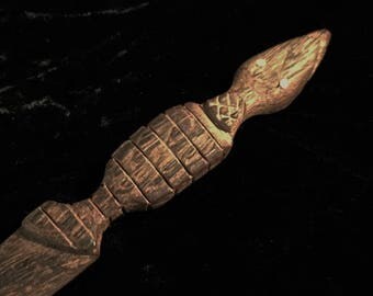 Antique Alligator Reptile Letter Opener Folk Art Hand Carved Wood at Gothic Rose Antiques